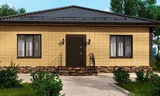 Проекты одноэтажных домов из кирпича | Строй-Чсв - Чусовой от 3707 рублей