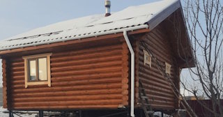 Баня из оцилиндрованного бревна под ключ в чусовом - от 137683 рублей